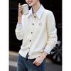Cardigan Love Novo Estilo Coreano Primavera e Outono Redutor de Idade Gola Camisa Francesa Temperamento Camisola em Camadas Falsa de Duas Peças Tendência