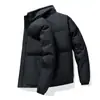 26 estilos de chaquetas acolchadas de invierno de moda para hombre, abrigos acolchados de algodón, cuello alto, marca de moda, ropa exterior holgada acolchada de algodón, talla grande