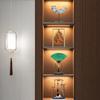 Nuevos adornos de estilo chino, mueble de vino, estantería antigua, modelo de sala de estar zen, oficina, entrada, decoración suave para el hogar.