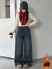 Jeans de Pana Forrados para Niñas Talla Mediana-Grande de Invierno Ropa Infantil Niños Niñas Jeans de Pierna Ancha Forrados de Pana Sueltos Modernos