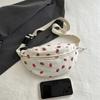 Bolso Estilo Japonés para Chicas Ins, Bolso de Pecho de Fresa para Mujer, Bolso Cruzado de Cintura Suave para Chicas, Bolso de Teléfono Deportivo Versátil Simple de Nicho