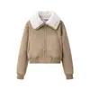 Ins estilo europeu e americano 2026 nova moda temperamento feminino roupas atacado Jaqueta de couro e pele integrada para o dia a dia Casaco