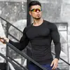 Tallas Asiáticas en Stock para Uso Doméstico: Camiseta de Entrenamiento de Ciclismo Fina de Manga Larga de Compresión, Elástica, Secado Rápido, Deportes al Aire Libre