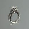 Anillo de Circonia Simple para Hombre y Mujer Wecheng Combinable con Todo Accesorios Explosivos Transfronterizos Anillo de Diamantes Retro con Forma de Flor