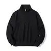 ¡Productos de alta calidad de canales confiables! ¡Tejido de gofre! Sudadera de punto versátil casual para otoño e invierno para hombre, cuello alto con cremallera y cuello mao