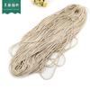 Cuerda de algodón de núcleo sólido de 1.0 mm a 4 mm, núcleo blanco, hilada, para bolsa, cuerda redonda agrupada, cuerda de algodón, tira rodante, cuerda incrustada