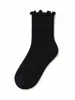 Calcetines de algodón peinado con volantes para niños EM878 de suministro directo de otoño, calcetines infantiles vintage sin costuras estilo coreano