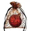 Bolsa de fio bronzeador de Halloween transfronteiriça da Amazon, rede de aranha, bolsa transparente para embalagem de doces e presentes