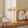 Soporte de Exhibición Organizador de Joyería de Madera Maciza Colgador de Pulsera y Brazalete de Escritorio Estante de Almacenamiento de Collares Estante de Almacenamiento de Accesorios de Joyería