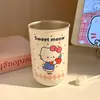 Copo de Enxaguante Bucal Fofo de Gatinho em Aço Inoxidável, Material 304, Anti-Queda, Compacto, Alto Valor Estético, Copo de Lavar para Casal para Uso Doméstico