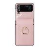 Funda de cuero con hebilla de anillo para Samsung Z Flip 5, funda protectora para Samsung Z Flip 6