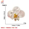 Parches de Tela Flor 3D Bordados con Cuentas Piezas de Concha de Imitación Cosidos a Mano Accesorios de Moda Accesorios Decorativos para Zapatos Sombreros En Stock Venta al por Mayor