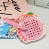 Llavero de tablero de dibujo con bola de acero magnético de cerdito lindo creativo, colgante de muñeca para niños, juguete regalo divertido y práctico