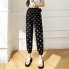 Pantalones Jogger Casuales para Mujer 2026 Verano Nuevos de Cintura Alta Versátiles Estampado de Letras Sueltos Adelgazantes Acortados Harem Modernos