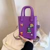 Lindos accesorios de flores bolsa de verano para vacaciones en la playa bolsa sencilla portátil para mujer EVA Nueva bolsa de gelatina bolsa de agujeros DIY
