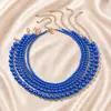 Joyería de moda transfronteriza europea y americana, elegante collar de perlas de imitación de plástico con detalles redondos, elegante y popular collar de perlas.