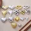 Superficie Lisa de Múltiples Especificaciones Accesorios de Corazón 3D Chapados en Metal Accesorios para Collares Pendientes Colgantes de Corazón Joyería