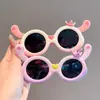 Óculos de sol infantis com tampa flip em formato de desenho animado, óculos de sol de gatinho fofo, óculos de sol polarizados com proteção solar para crianças, atacado