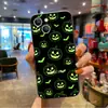 Venta Caliente Viernes Negro Calavera Verde Luminosa Calabaza Funda para Teléfono de Halloween Estampado Verde Fluorescente Funda para Teléfono Iphone18Pm