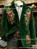 Site independente internacional Amazon TEME blazer de veludo cotelê de manga comprida com dois bolsos masculinos