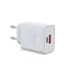 Carregador de Tomada Europeu de Porta Dupla Pd25W/18W Adequado para Cabeça de Carregamento de Celular Apple Adaptador Certificado Carga Rápida USB