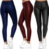 Pantalones de cuero PU de color sólido con nuevo deseo de Amazon, leggings sexys casuales para mujer, comercio exterior, otoño e invierno de 2023