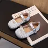 Zapatos pequeños de cuero estilo Chanel para niños para primavera y otoño, zapatos pequeños de cuero para niñas estilo coreano, bailarinas de princesa, mocasines cómodos para bebé
