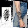 Tatuagem Adesiva Artística de Palavras Inglesas Góticas com Motivos de Ervas para Homens e Mulheres Tatuagem de Braço Impermeável de Longa Duração Adesivos de Alta Qualidade Não Refletivos