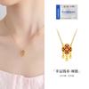 Colgante de Moneda Candado de Longevidad y Paz de Fujian y Guangdong, Collar de Plata Esterlina S925 para Mujer, Cadena para Clavícula de Alta Gama Estilo Chino, Joyería de Nicho