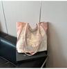 Bolso de Hombro para Mujer de Moda 2025, Primavera y Verano, con Doble Correa, Bolso Tote de Gran Capacidad con Estampado de Moda de Nicho