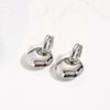 Pendientes redondos lisos huecos de cobre chapado en oro de 18k con personalidad exagerada pendientes pendientes temperamento de alto sentido pendientes pendientes joyería