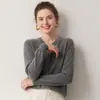 ¡Artículo versátil! Cárdigan básico de cuello redondo 100% cachemira para mujer, estilo corto, suéter de cachemira pura, cárdigan de punto, chaqueta pequeña