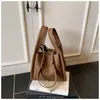 Bolsa Pequena Texturizada Transfronteiriça para Mulheres, Novo Conjunto de Duas Peças para o Dia a Dia, Bolsa de Ombro Cruzada, Nova Bolsa de Mão, Bolsa Tote Pequena, Bolsa Saco