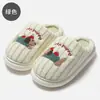 Pantuflas de Algodón Peludo para Mujer Invierno Hogar Suela Suave Antideslizante Cálidas Lindas Bordado de Perrito Cerradas para Interior Pantuflas de Algodón Estilo Hombre