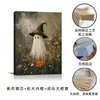 Pintura decorativa de três bruxas mais vendida da Amazon para Halloween, pintura sem moldura de floresta de outono vintage para decoração de parede da sala de estar