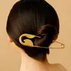 Grampo de cabelo de metal prateado brilhante criativo, exagerado e minimalista, para grande volume de cabelo, adequado para a parte de trás da cabeça, acessório de cabelo único