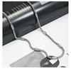 Estilo Europeo y Americano Collar Simple Cuadrado de Perlas Cilíndrico de Acero de Titanio para Hombre Collar Simple a la Moda Personalizado Cadena Vervain Hip-Hop