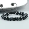 Comercio Exterior Europeo y Americano Creativos Espaciados Brillantes Pulseras Ojo de Tigre Piedra de Lava Volcánica Pulseras Trenzadas con Cuentas Pulseras de Yoga