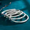 Ping An Plata de Ley 9999 Pulsera de Plata de Herencia Antigua para Mujer Pulsera Sólida Popular en Internet ins Pulsera de Plata para Pie de Joven