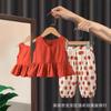 Ropa para Niños Traje para Niñas 2025 Verano Nuevo Ropa de Verano para Niños Chaleco para Bebé Niña Pantalones Antimosquitos Conjunto de Dos Piezas Trendy