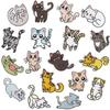 Xiao Tian gatito de dibujos animados parche de tela bordado decoración de bolsa parche bordado para computadora microestampilla gato gato estrella bordado