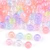 Cuentas de pony Cuentas de pony trenza sucia cuentas de barril de agujero grande color sólido rosa cebolla cuentas transparentes cuentas diy accesorios para joyería