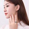 Anillo de Pareja S925 Plata Seis Palabras Verdad Anillo de Piedra Personalidad Agresiva Anillo Retro Ajuste de Abertura