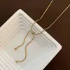 Colar de Luxo Leve de Nicho para Mulheres, Novo Modelo Popular de 2026, Corrente de Pescoço em Aço Titânio que Não Desbota, Corrente de Clavícula, Acessório de Alto Padrão para Mulheres