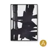 Pintura de Parede Artística Abstrata Simples Preto e Branco Tamanho Grande Fundo de Sofá Preto e Branco Cinza Pintura de Chão Pintura Decorativa Atmosférica de Luxo Leve