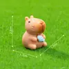 Paisaje en miniatura, linda figura de capibara con un juego de palabras, decoración de jardinería, adorno DIY, accesorio colgante, pieza decorativa pequeña