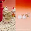 Colgante de oro puro 999 de Hello Kitty, serie de conejito de peluche Sanrio, cordón, regalo promocional de tienda de oro