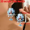 Pendientes de Copa de Vino Pingüino de Hielo y Nieve Transfronterizos Atmósfera de Nicho Moda Dibujos Animados Lindos Accesorios para Pendientes Decoración