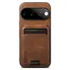 Adecuado para funda de teléfono con ranura para tarjeta Google Pixel 11Pro, funda trasera con soporte y tarjetero Google Pixel 9, funda protectora de cuero