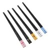 Palillos de Aleación Fundida, Set para el Hogar, Esterilizables a Alta Temperatura, Antideslizantes, Regalo Festivo, Acero Inoxidable Creativo Exquisito